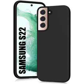 Coque Pour Samsung Galaxy S22 Silicone Liquide Antichoc Slim Protection Noir
