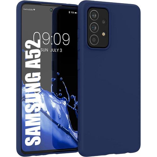 Coque Silicone pour Samsung A52 5G Protection Antichoc Ultra Slim Bleu Marine