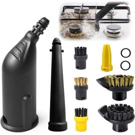 Lot de 10 accessoires pour nettoyeur vapeur Kärcher Easyfix SC1 SC2 SC3 SC4 SC5 SC7 CTK10 CTK20,buse manuelle de rechange,avec buse allongée,brosse ronde,buse à joints,joint (B)