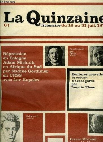 La Quinzaine Littéraire N° 260 - Adam Michnik Présente Les Poèmes De Stanislas Baranczak Par Adam Michnik, La Réalité Martiniquaise Mise En Accusation Par Salvat Etchart, Renaudot 1967 Par Jean Michel(...)