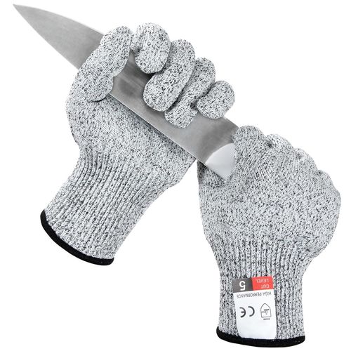 Gants Anti-Coupures Protection de Niveau 5 Gants de Travail pour Cuisine,Jardinage,Bricolage,Extérieur Explore 1 Paire (L)