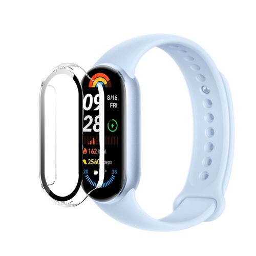 Coque Compatible Xiaomi Smart Band 9 - Protection Rigide Montre Connectée Étui Transparent Écran Verre Trempé Phonillico®