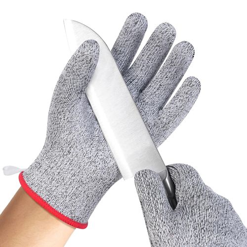 Gants résistants aux coupures pour hommes et femmes,gants de travail A5,gants de protection,montage anti-coupures,gants de jardin,1 paire de gants de jardin,gris (S)
