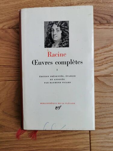Racine Oeuvres Complètes Tome 1 La Pléiade