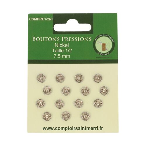 Boutons Pressions 7,5mm