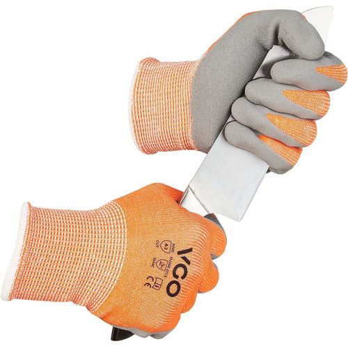 Gants de travail résistants aux coupures,doublure HPPE anti-cut,protection des mains contre les coupures,EN388 niveau C,ANSI niveau 3 ¿RB2148HY,Orange,XL,1Paire¿