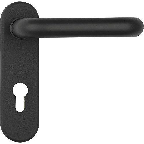 Poignée de porte - porte coupe-feu - noire - 2P - ronde - KFG ABUS