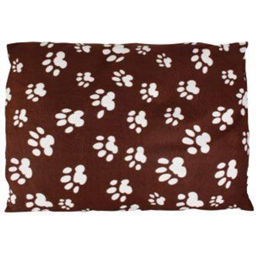 Karlie 61544 Coussin Rectangulaire En Polaire Pour Chien Motif Traces De Patte Marron 91