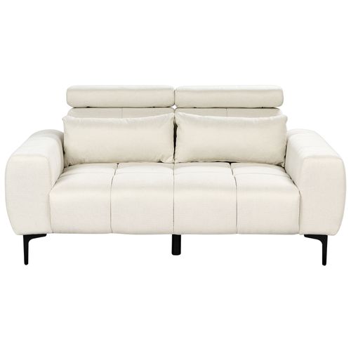 Canapé 2 places en tissu blanc crème VEGAMO