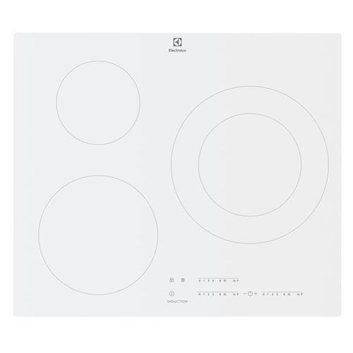 Electrolux LIT60342CW - Table de cuisson à induction - 3 plaques de cuisson - Niche - largeur : 56 cm - profondeur : 49 cm - blanc - avec bord droit