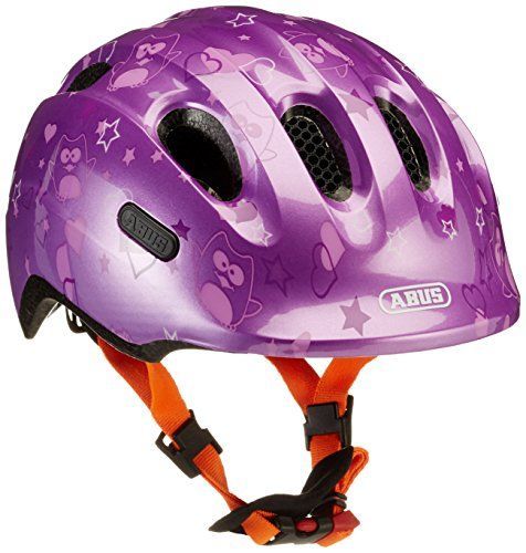Casque De Vélo Confort Pour Enfants - S 45-50cm - Violet Étoile - Smiley 2.0 Abus