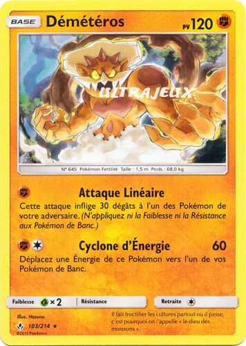 Pokémon - 103-R/214 - Démétéros - Reverse