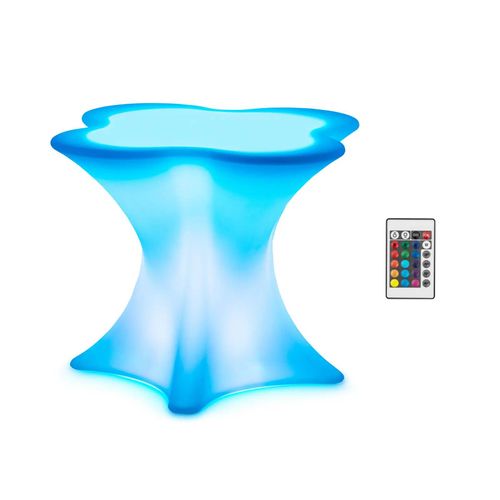 Table Led Café Hôtel Restauant 80 X 80 X 70 Cm Tvbb Fonctionnement Sur Batterie Blanc Mat Helloshop26 14_0010029