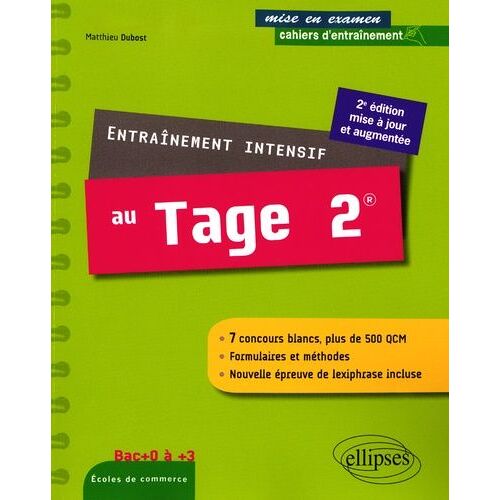 Entraînement Intensif Au Tage 2 - Bac +0 À +3