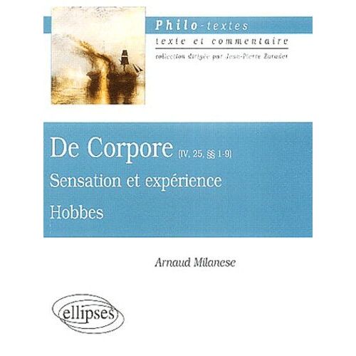 De Corpore (Iv, 25, § 1-9), Hobbes - Sensation Et Expérience