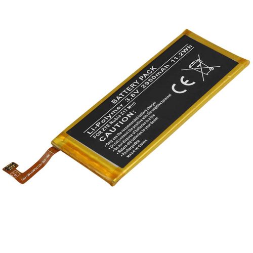 Batterie Pour Smartphone Zte Nubia Z17 Mini Li-Polymère 3.8v 2950mah 11.2wh Noir / Jaune