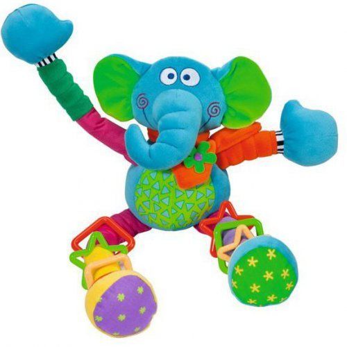 Doudou Eveil Hochet Éléphant Fou Bleu Bebe Confort