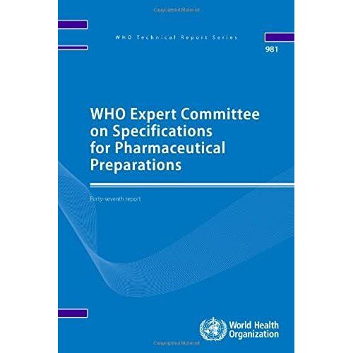 Who Expert Committee On Specifications On Pharmaceutical Preparations