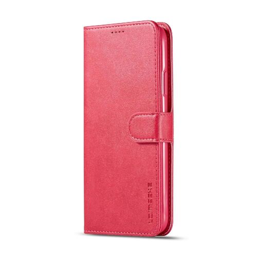 Étui Pour Iphone 11 Pro Avec Titulaire Porte-Monnaie Avec Fentes Pour Cartes Étui En Cuir Raboté Horizontal Texture Veau - Rouge