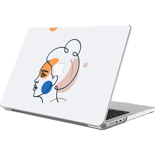 Coque pour MacBook Pro 16 Pouces M4 M3 M2 M1 Pro/Max 2024 2023 2021, Protection Rigide Slim Motif Dessin Femme - E.F.Connection