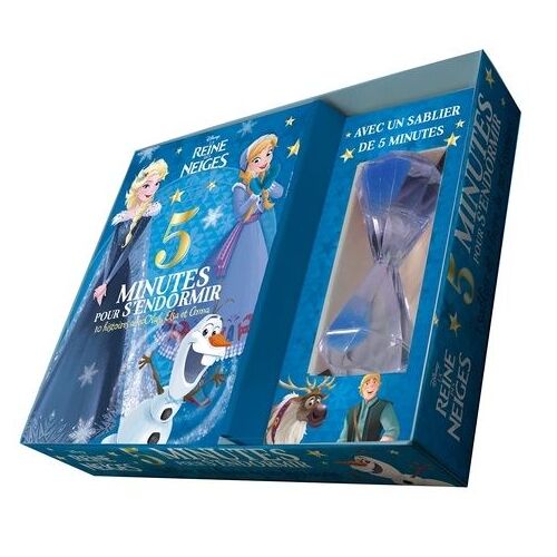 Coffret 5 Minutes Pour S'endormir - 10 Histoires Avec Olaf, Elsa Et Anna - Contient 1 Livre Et 1 Sablier