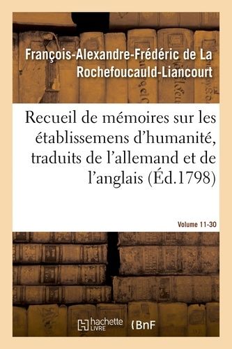 Recueil De Mémoires Sur Les Établissemens D'humanité, Vol - 11, Mémoire Nº 30