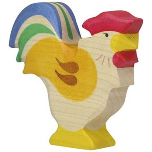 Figurine En Bois Coq Holztiger