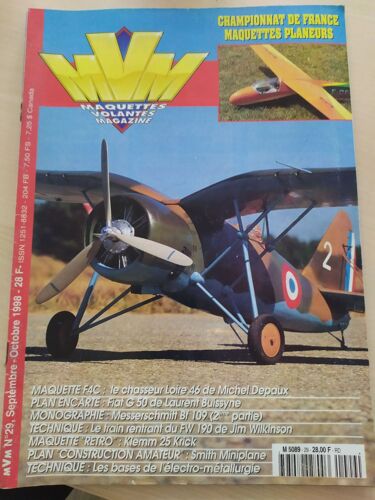 Maquettes Volantes Magazine N°29 Septembre Octobre 1998