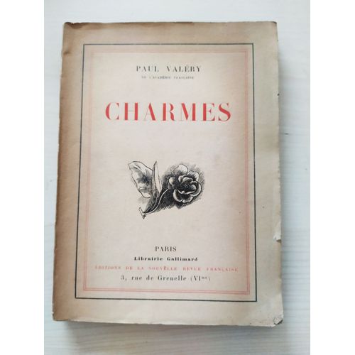 Paul Valéry. Charmes. Gallimard Nrf. Exemplaire Sur Alfa. 1926