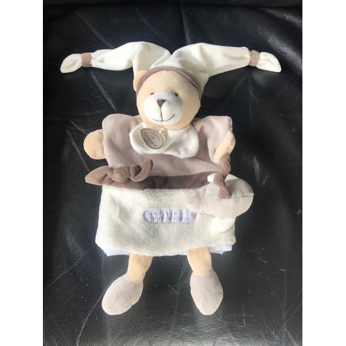 Doudou Et Compagnie Marionnette Ours Graines De Doudou Beige Marron