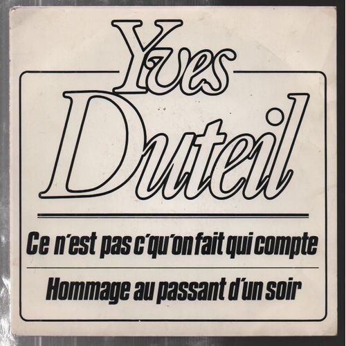 Ce N'est Pas C'qu'on Fait Qui Compte - Hommage Au Passant D'un Soir