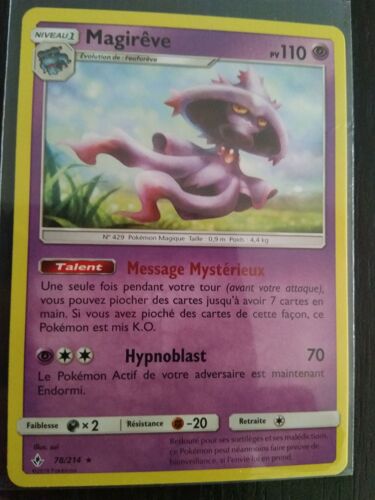 Carte Pokémon Française Rare 78/ 214 Magireve Alliance Infaillible