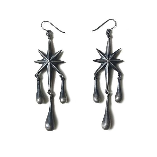 Huit Branches Étoile Pendentif Boucles D'oreilles Bijoux Fantaisie Pour Maman Épouse Elle