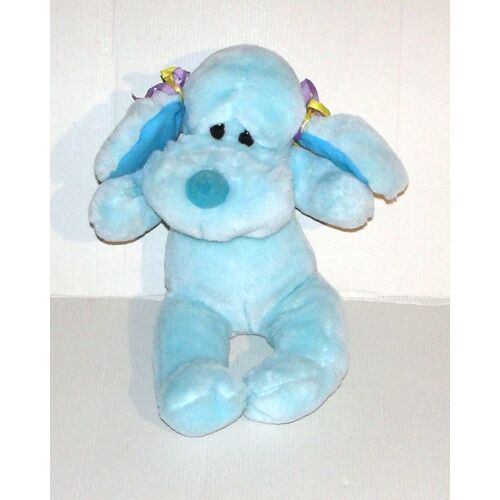 Peluche Chien Bleu Pouet Ceppi Ratti Vintage 83 - Doudou Chien 32 Cm