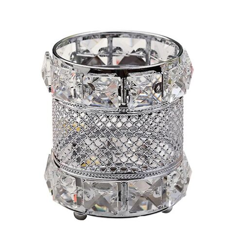 Tasse À Stylo En Métal Porte-Stylo De Bureau Boîte De Rangement En Acier Inoxydable Pour Vanité De Chambre À Coucher