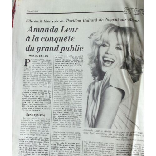 France Soir Coupure Amanda Lear