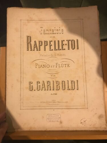 Gariboldi Fantaisie Rappelle-Toi G. Rupès Partition Flûte Piano Éditions Leduc