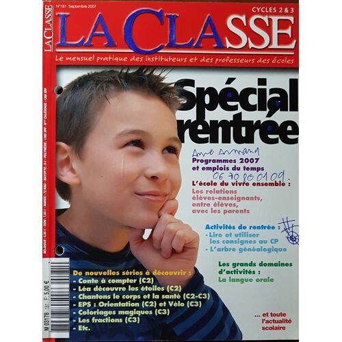 La Classe - Revue Pour L'enseignant Avec Fiches Pratiques - Septembre 2007