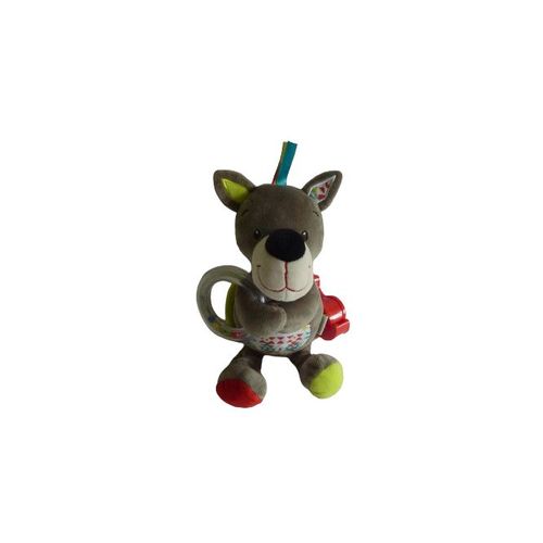 Doudou peluche éveil loup Vertbaudet
