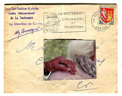 Lettre Ronéo Oblitérée - Sans Enveloppe - " Blason D' Agen " - Louis / André Frères - 1964