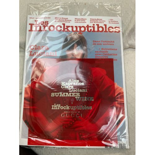 Les Inrockuptibles Numéro 15 Avec Son Cd- Novembre 2022- « Clara Luciani Rédactrice En Chef »