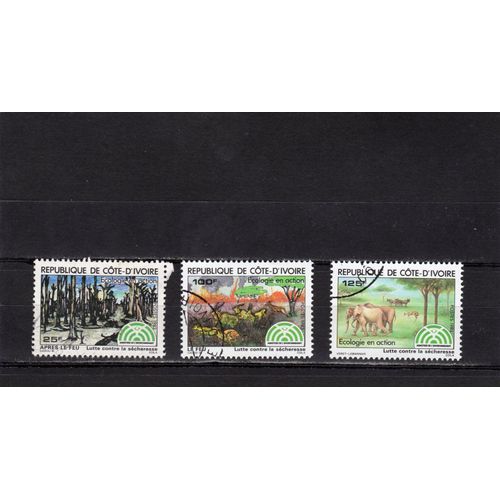 Timbres-Poste De Côte DIvoire (Ecologie. Lutte Contre La Sécheresse)