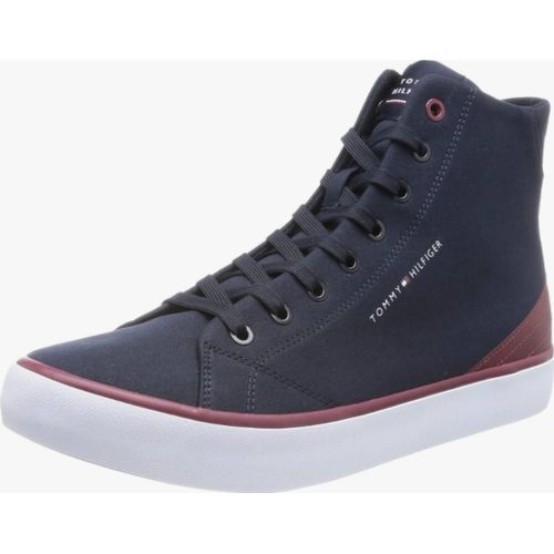 Tommy Hilfiger Baskets Homme Vulcanisées Th Hi Vulc Core Canvas Chaussures, Bleu (Desert Sky), 42 Eu