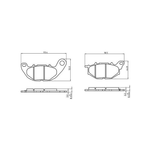 Plaquette De Frein Sifam Metal Fritte Haute Performance Norme Kba/Abe