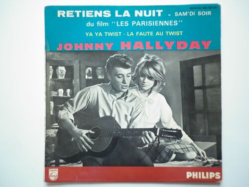 Johnny Hallyday 45tours Ep Vinyle Retiens La Nuit Du Film "Les Parisiennes"