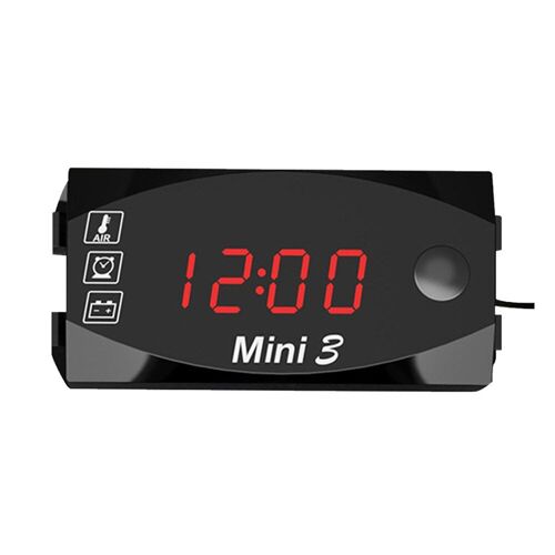 Horloge Électronique Pour Moto 6v-30v, Thermomètre, Voltmètre, 3-En-1, Ip67, Étanche À La Poussière, Montre Led Avec Grand Écran