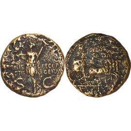 Rome - Dupondius - Germanicus - Quadrige - Rare - Ric.57 - 19-234