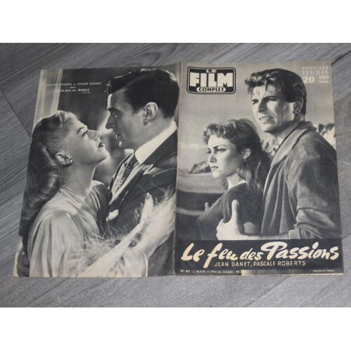 Le Film Complet Le Feu Des Passions Avec Pascale Roberts Et Jean Danet 9.5p/ Louis Jourdan 2p/ Ginger Rogers Et Walter Pidgeon Dos De Couverture 617