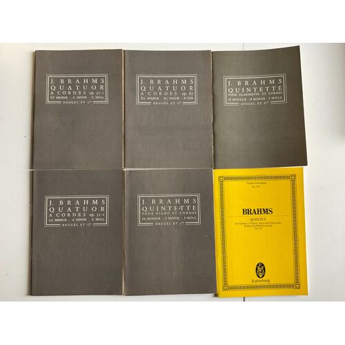 Lot De Partitions De Musique De Chambre De Brahms