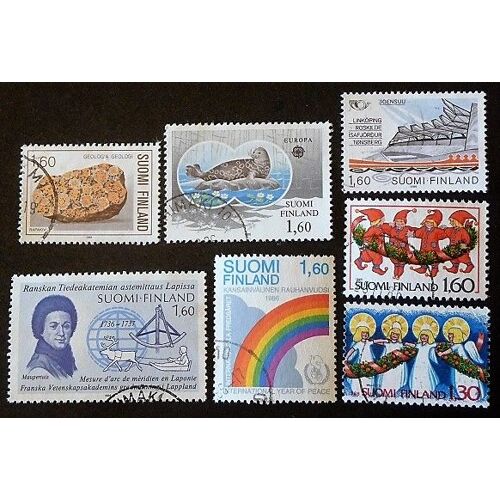 Finlande Oblitéré N° 947 Et + Lot De 7 Timbres De 1986